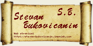 Stevan Bukovičanin vizit kartica